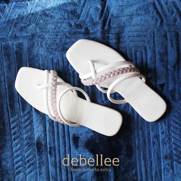 Debellee Sassy White Slipper