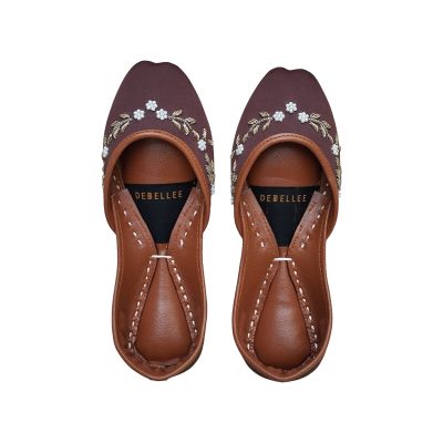 Debellee Pearl Floral Zarri Khussa
