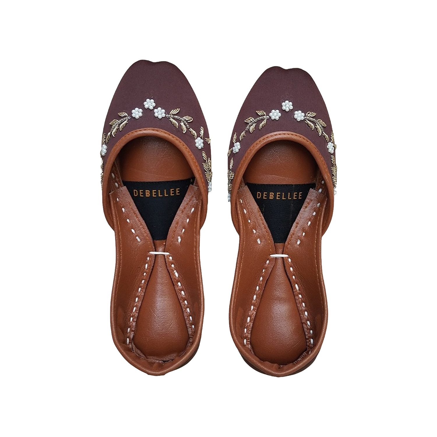 Debellee Pearl Floral Zarri Khussa