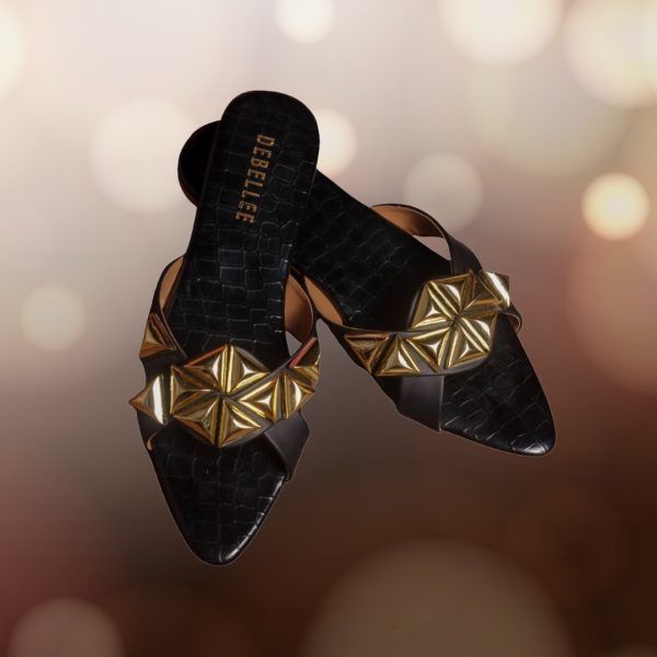 Debellee pointy studded sliders