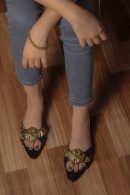 Debellee pointy studded sliders