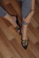 Debellee pointy studded sliders